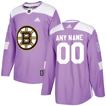 Men Boston Bruins Custom purple NHL Adidas Jersey